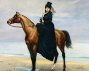 卡罗勒斯 杜兰 : Equestrian Portrait of Mademoiselle Croizette
